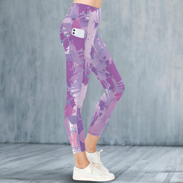 Purple Paint Splash Everyday Leggings