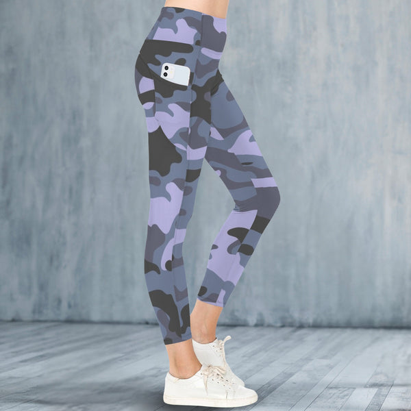 Purple and Gray Camo Everyday Leggings