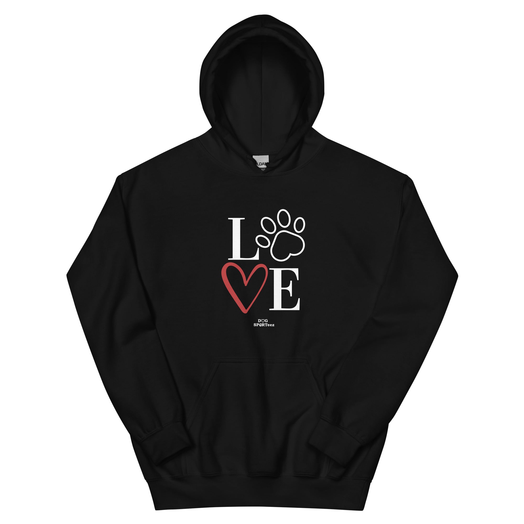 Love Heart Pawprint Unisex Hoodie – DogSporteez